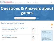 Tablet Screenshot of gamesupport.net